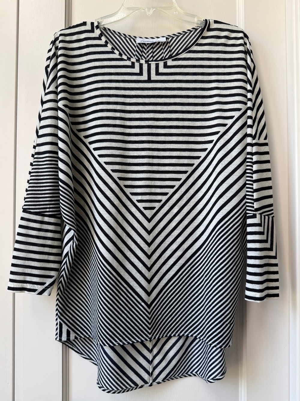 Cypress Blu Flowy High-Low 3/4-Sleeve Blouse